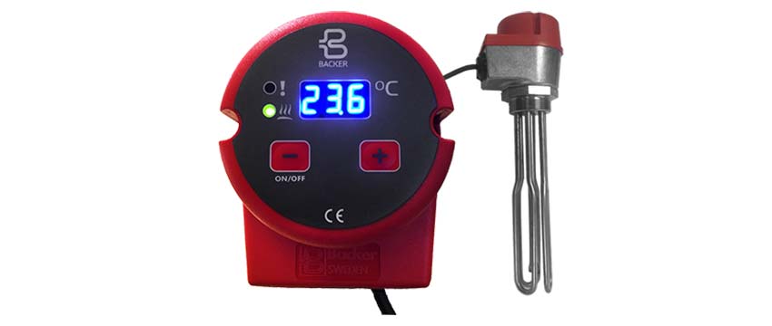 Immersion heater with electronic control